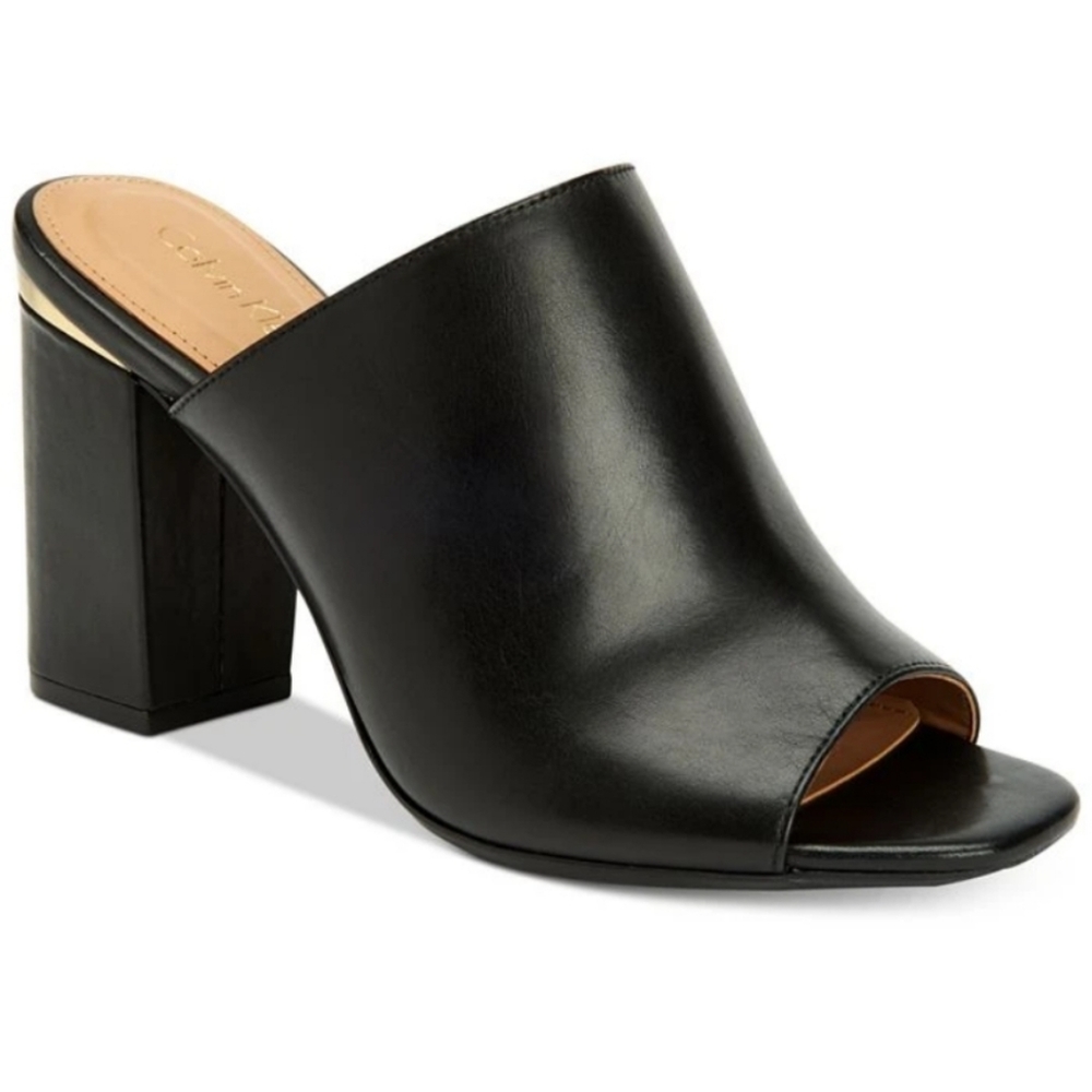 Calvin Klein Cicelle Peep Toe Mules